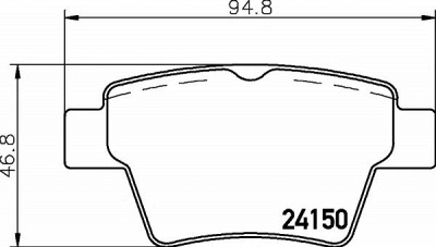 HELLA PAGID 8db355011821 -  Комплект тормозных колодок, дисковый тормоз
